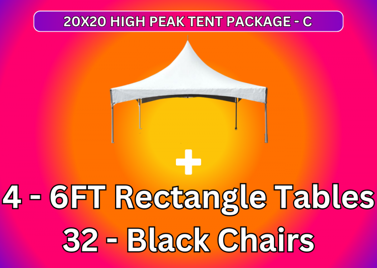 20X20 High Peak Tent Package - C