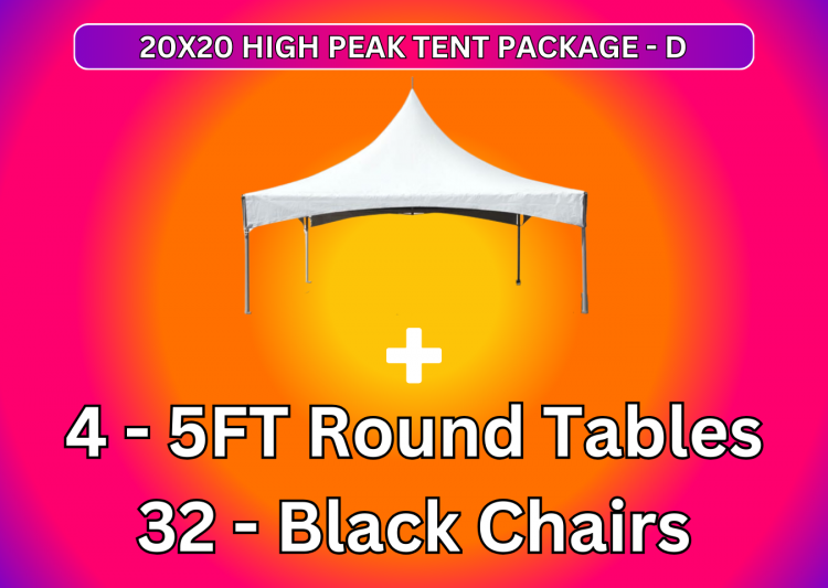 20X20 High Peak Tent Package - D