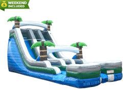 18' Tropical Dual Lane Water Slide